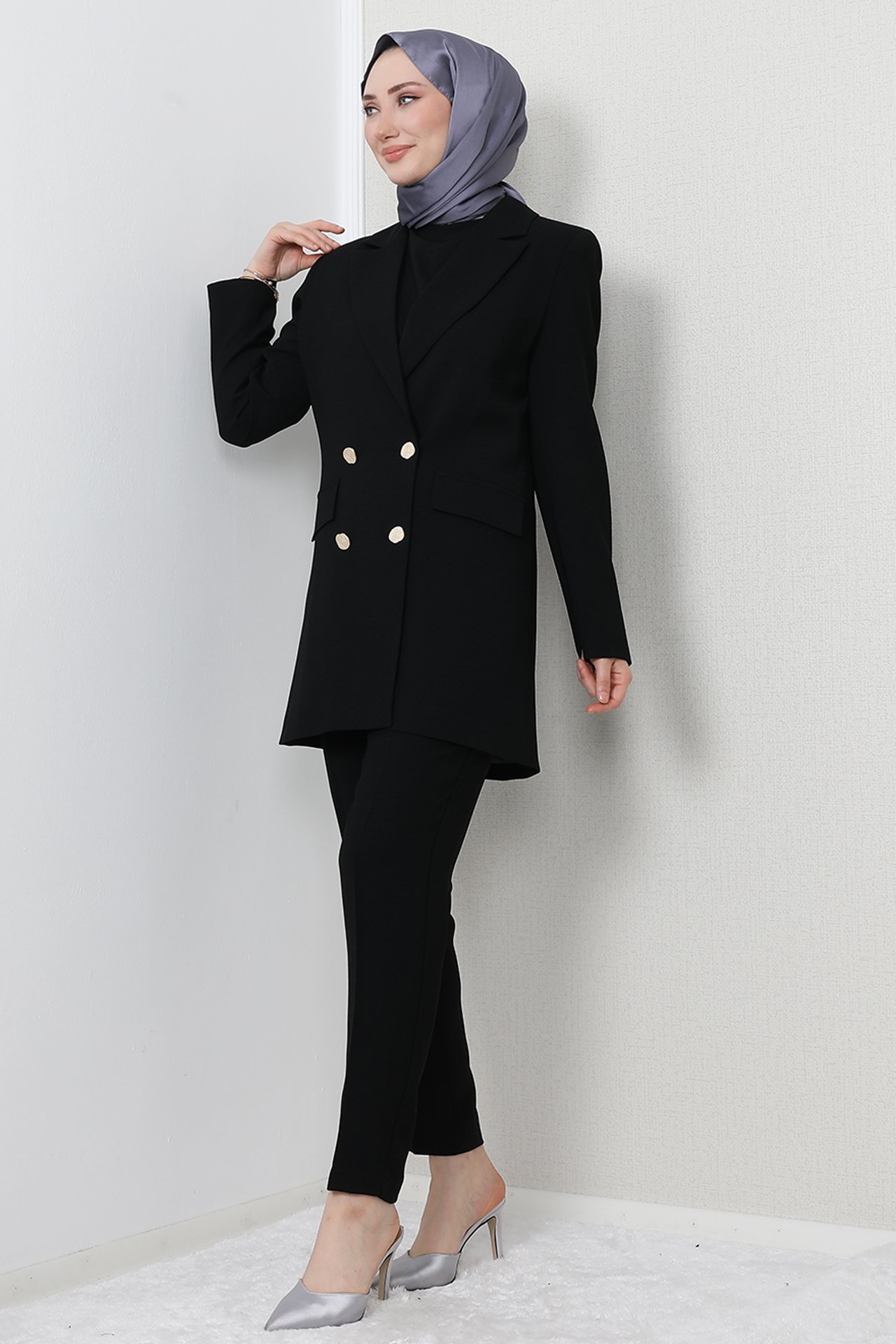 GİZ AGİYİM - Premium Ceketli Takım Siyah
