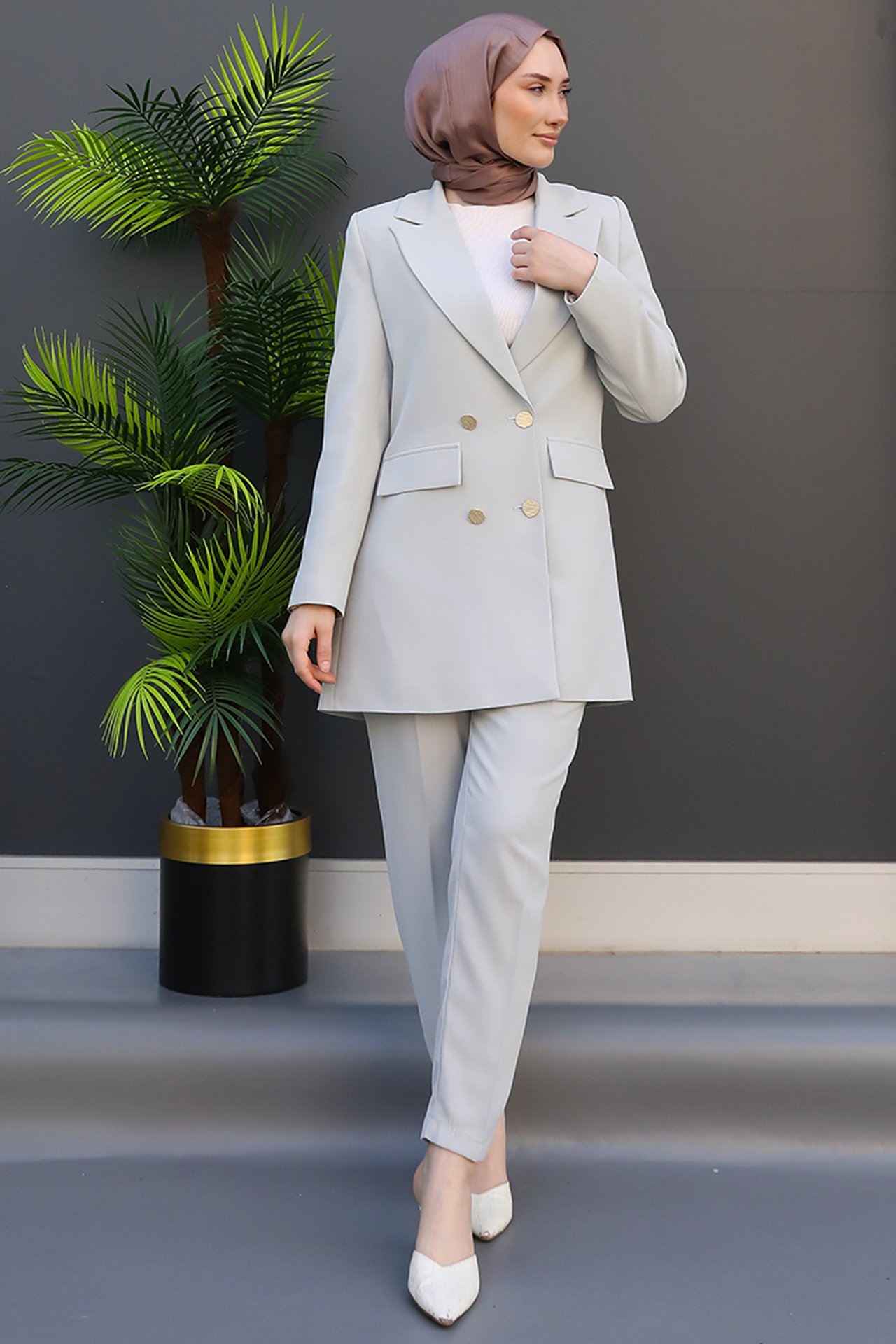 GİZ AGİYİM - Premium Ceketli Takım Taş